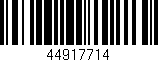 Código de barras (EAN, GTIN, SKU, ISBN): '44917714'