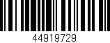 Código de barras (EAN, GTIN, SKU, ISBN): '44919729'