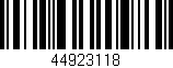 Código de barras (EAN, GTIN, SKU, ISBN): '44923118'