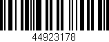 Código de barras (EAN, GTIN, SKU, ISBN): '44923178'