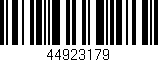Código de barras (EAN, GTIN, SKU, ISBN): '44923179'