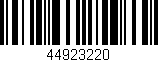 Código de barras (EAN, GTIN, SKU, ISBN): '44923220'