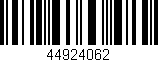 Código de barras (EAN, GTIN, SKU, ISBN): '44924062'