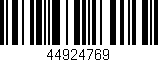 Código de barras (EAN, GTIN, SKU, ISBN): '44924769'