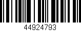 Código de barras (EAN, GTIN, SKU, ISBN): '44924793'