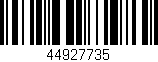 Código de barras (EAN, GTIN, SKU, ISBN): '44927735'