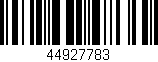 Código de barras (EAN, GTIN, SKU, ISBN): '44927783'