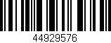 Código de barras (EAN, GTIN, SKU, ISBN): '44929576'