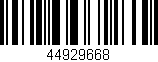 Código de barras (EAN, GTIN, SKU, ISBN): '44929668'