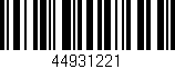 Código de barras (EAN, GTIN, SKU, ISBN): '44931221'