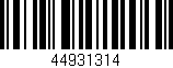Código de barras (EAN, GTIN, SKU, ISBN): '44931314'