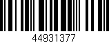 Código de barras (EAN, GTIN, SKU, ISBN): '44931377'