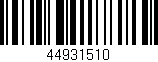 Código de barras (EAN, GTIN, SKU, ISBN): '44931510'