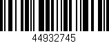 Código de barras (EAN, GTIN, SKU, ISBN): '44932745'