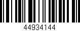 Código de barras (EAN, GTIN, SKU, ISBN): '44934144'