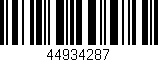 Código de barras (EAN, GTIN, SKU, ISBN): '44934287'