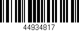 Código de barras (EAN, GTIN, SKU, ISBN): '44934817'