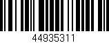 Código de barras (EAN, GTIN, SKU, ISBN): '44935311'