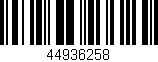 Código de barras (EAN, GTIN, SKU, ISBN): '44936258'
