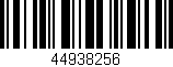 Código de barras (EAN, GTIN, SKU, ISBN): '44938256'