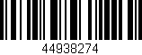 Código de barras (EAN, GTIN, SKU, ISBN): '44938274'