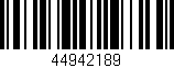 Código de barras (EAN, GTIN, SKU, ISBN): '44942189'