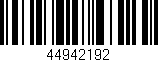 Código de barras (EAN, GTIN, SKU, ISBN): '44942192'
