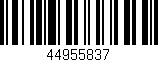 Código de barras (EAN, GTIN, SKU, ISBN): '44955837'