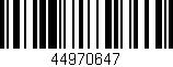 Código de barras (EAN, GTIN, SKU, ISBN): '44970647'