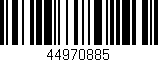 Código de barras (EAN, GTIN, SKU, ISBN): '44970885'