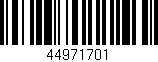 Código de barras (EAN, GTIN, SKU, ISBN): '44971701'