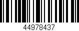 Código de barras (EAN, GTIN, SKU, ISBN): '44978437'