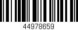 Código de barras (EAN, GTIN, SKU, ISBN): '44978659'