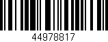 Código de barras (EAN, GTIN, SKU, ISBN): '44978817'