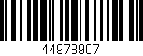 Código de barras (EAN, GTIN, SKU, ISBN): '44978907'