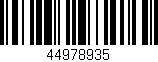 Código de barras (EAN, GTIN, SKU, ISBN): '44978935'