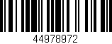 Código de barras (EAN, GTIN, SKU, ISBN): '44978972'
