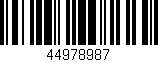 Código de barras (EAN, GTIN, SKU, ISBN): '44978987'