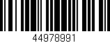 Código de barras (EAN, GTIN, SKU, ISBN): '44978991'
