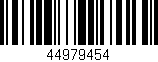 Código de barras (EAN, GTIN, SKU, ISBN): '44979454'