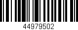 Código de barras (EAN, GTIN, SKU, ISBN): '44979502'