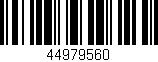 Código de barras (EAN, GTIN, SKU, ISBN): '44979560'