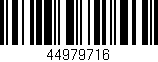 Código de barras (EAN, GTIN, SKU, ISBN): '44979716'