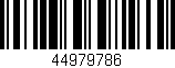 Código de barras (EAN, GTIN, SKU, ISBN): '44979786'
