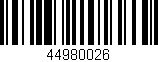 Código de barras (EAN, GTIN, SKU, ISBN): '44980026'