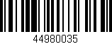 Código de barras (EAN, GTIN, SKU, ISBN): '44980035'