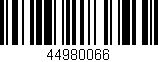 Código de barras (EAN, GTIN, SKU, ISBN): '44980066'