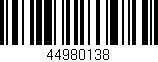 Código de barras (EAN, GTIN, SKU, ISBN): '44980138'
