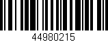 Código de barras (EAN, GTIN, SKU, ISBN): '44980215'