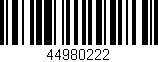 Código de barras (EAN, GTIN, SKU, ISBN): '44980222'